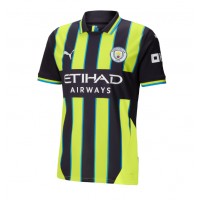 Fotbalové Dres Manchester City Jeremy Doku #11 Venkovní 2024-25 Krátký Rukáv